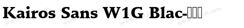Kairos Sans W1G Blac字体转换